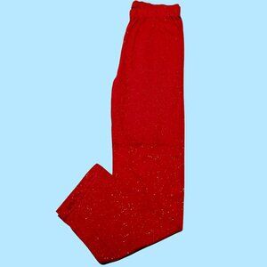 Booky Full length Soft Cotton stretchy Red Sparkles leggings Skinny NWOT